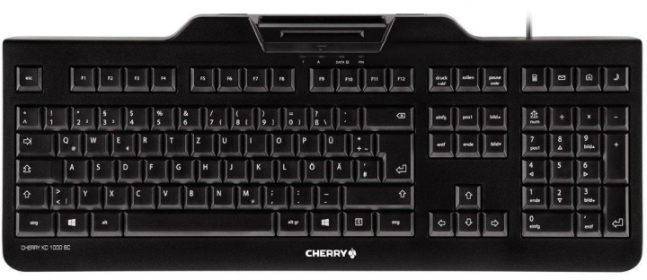 Cherry KC 1000 SC, tangentbord med kortläsare, nordisk layout, svart in de groep COMPUTERS & RANDAPPARATUUR / Muizen en toetsenborden / Toetsenborden / Met kabel bij TP E-commerce Nordic AB (38-61359)