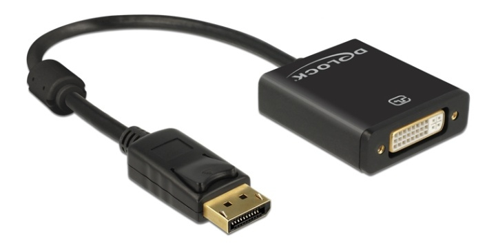 Delock Adapter Displayport 1.2 male > DVI female 4K Active black in de groep COMPUTERS & RANDAPPARATUUR / Computerkabels / DisplayPort / Adapters bij TP E-commerce Nordic AB (38-61429)