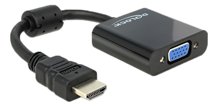 Delock Adapter HDMI-A male > VGA female black in de groep HOME ELECTRONICS / Kabels & Adapters / HDMI / Adapters bij TP E-commerce Nordic AB (38-61434)