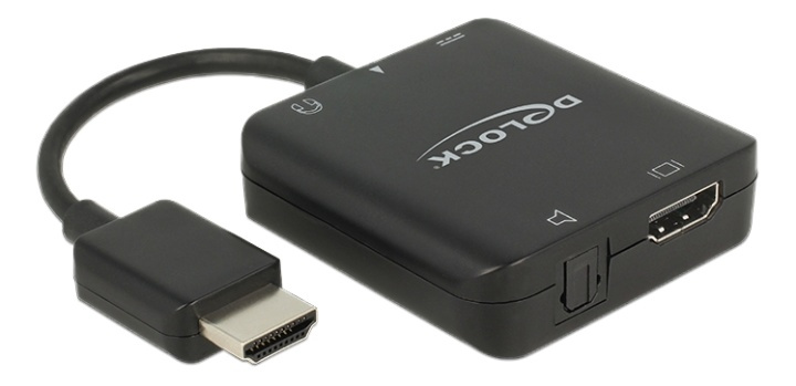 Delock HDMI Audio Extractor 4K kompakt in de groep HOME ELECTRONICS / Kabels & Adapters / HDMI / Adapters bij TP E-commerce Nordic AB (38-61461)