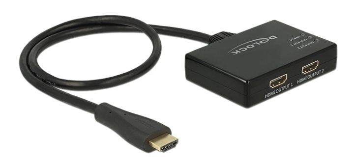 Delock HDMI Splitter 1 x HDMI in > 2 x HDMI out 4K in de groep HOME ELECTRONICS / Kabels & Adapters / HDMI / Adapters bij TP E-commerce Nordic AB (38-61462)