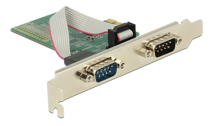 Delock PCI Express Card > 2 x Serial RS-232 in de groep COMPUTERS & RANDAPPARATUUR / Netwerk / Netwerkkaarten / PCI Express bij TP E-commerce Nordic AB (38-61487)