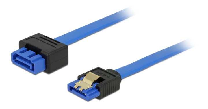DeLOCK SATA extension cable, male - female, SATA 6Gb/s, 0.2m, blue in de groep COMPUTERS & RANDAPPARATUUR / Computerkabels / Interne / SATA bij TP E-commerce Nordic AB (38-61512)