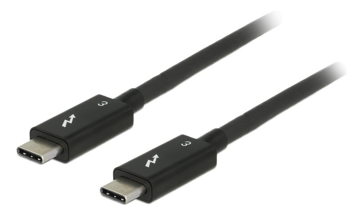 Delock Thunderbolt 3 cable, 40Gbps, 0.5m, E-marker, 100W, black in de groep COMPUTERS & RANDAPPARATUUR / Computerkabels / USB / USB-C bij TP E-commerce Nordic AB (38-61525)