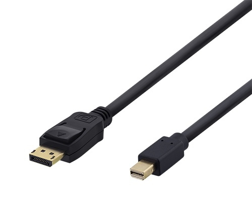 DELTACO Mini DisplayPort Monitor Cable, Ultra HD in 60Hz, 0.5m, black in de groep COMPUTERS & RANDAPPARATUUR / Computerkabels / DisplayPort / Kabels bij TP E-commerce Nordic AB (38-61614)