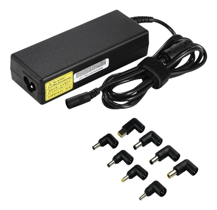 Universal power adapter for laptops, 90W, 15-20V/6A (max), black in de groep COMPUTERS & RANDAPPARATUUR / Laptops & accessoires / Computeroplader / Laptop oplader / Universal bij TP E-commerce Nordic AB (38-61827)