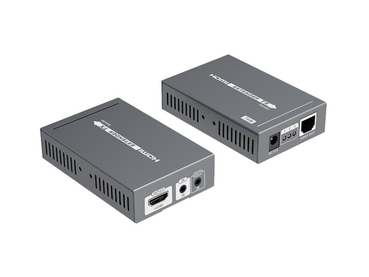 HDMI Extender over Ethernet, 70m, PoE, HDBase T, black in de groep HOME ELECTRONICS / Kabels & Adapters / HDMI / Adapters bij TP E-commerce Nordic AB (38-61873)