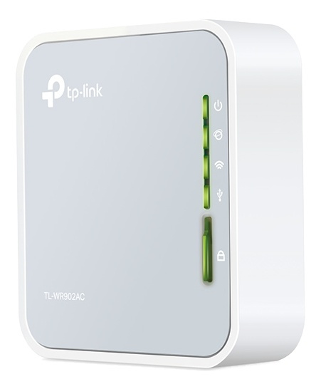 TP-LINK WR902AC Wireless Travel Router, Dual Band,5GHz / 433Mbps,white in de groep COMPUTERS & RANDAPPARATUUR / Netwerk / Routers bij TP E-commerce Nordic AB (38-62539)