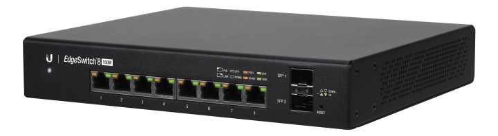 EdgeSwitch 8 GE ports 150W POE 802.3af/at passive24/48 in de groep COMPUTERS & RANDAPPARATUUR / Netwerk / PoE bij TP E-commerce Nordic AB (38-62548)