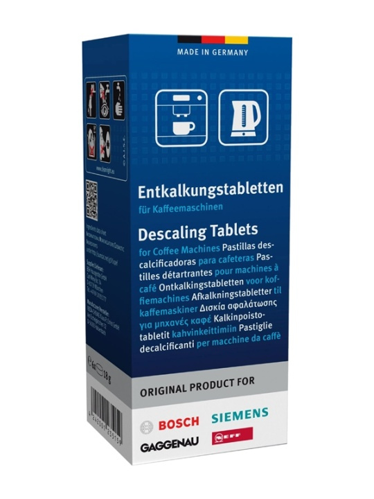 bosch Ontkalkingstabletten voor espressomachines - 6x 18 gram in de groep HUISHOUDEN & TUIN / Huishoudelijke apparaten / Koffiezetapparaten en accessoires / Filters & Accessoires bij TP E-commerce Nordic AB (38-62722)