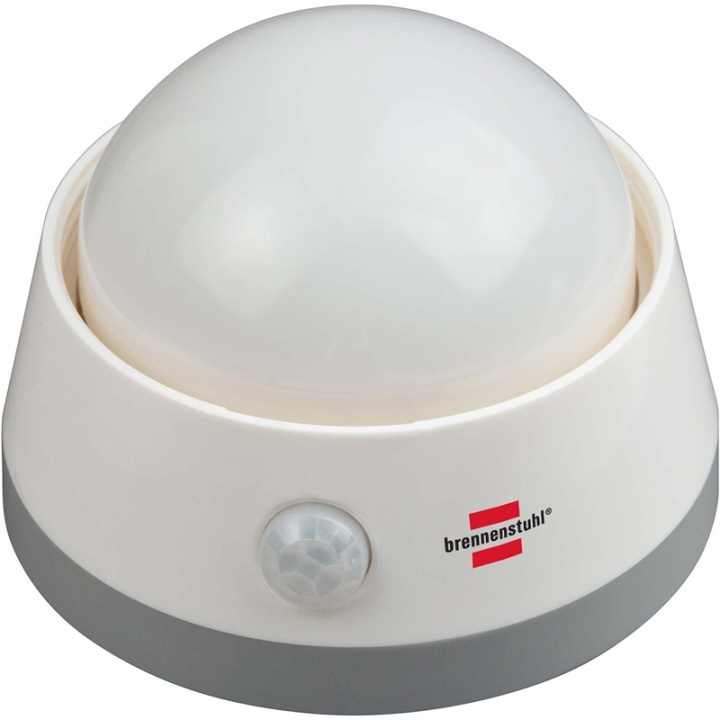 brennenstuhl LED nachtlampje / oriëntatielicht met infrarood bewegingsmelder (zacht licht incl. drukschakelaar en batterijen) wit in de groep HOME ELECTRONICS / Verlichting / Nachtlampen bij TP E-commerce Nordic AB (38-62766)