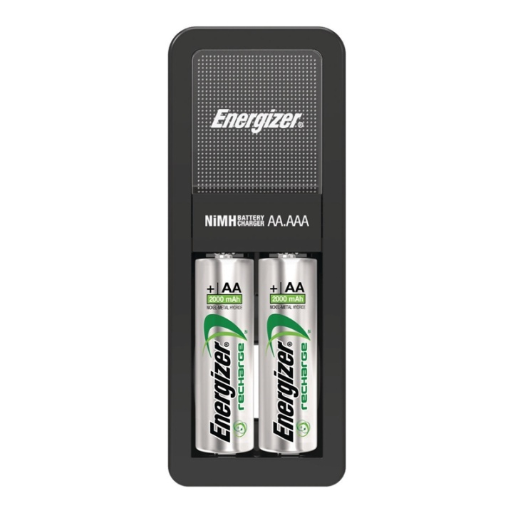 Energizer NiMH-Batterijlader AA / AAA | 1.2 V DC | 2x AA/LR6 | Euro | Batterijtype: AA | Zwart in de groep HOME ELECTRONICS / Batterijen & Opladers / Batterijoplader bij TP E-commerce Nordic AB (38-62914)