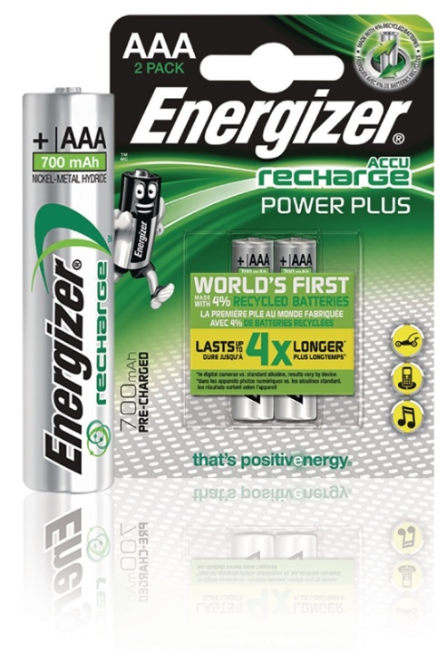 Energizer Oplaadbare NiMH-Batterij AAA | 1.2 V DC | 700 mAh | Voorgeladen | 2-Blister in de groep HOME ELECTRONICS / Batterijen & Opladers / Batterijen / AAA bij TP E-commerce Nordic AB (38-62923)