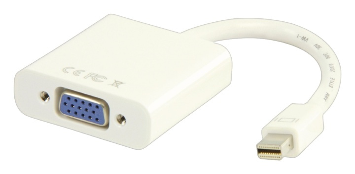 Valueline Mini DisplayPort Kabel Mini-DisplayPort Male - VGA Female 15-Pins 0.20 m Wit in de groep COMPUTERS & RANDAPPARATUUR / Computerkabels / DisplayPort / Adapters bij TP E-commerce Nordic AB (38-63894)