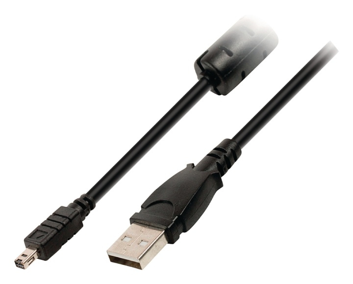 Valueline USB 2.0 Kabel USB A Male - Minolta 8-Pins Male 2.00 m Zwart in de groep HOME ELECTRONICS / Foto & Video / Fotoapparatuur / Kabels bij TP E-commerce Nordic AB (38-63958)