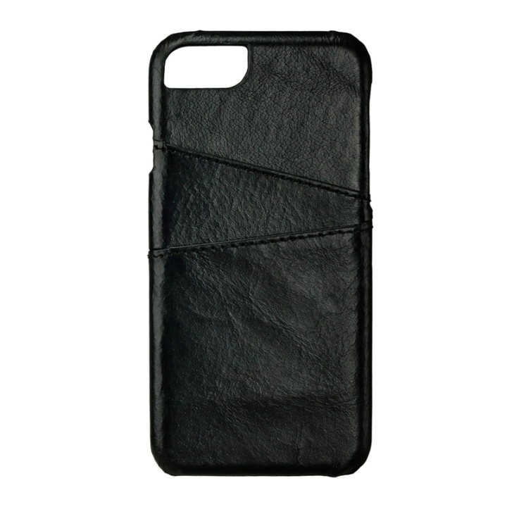 ONSALA COLLECTION Cover Leather Black iPhone 6/7/8/SE2020 Cardpockets in de groep SMARTPHONE & TABLETS / Mobielbescherming / Apple / iPhone 6/6S / Hoesjes bij TP E-commerce Nordic AB (38-64328)