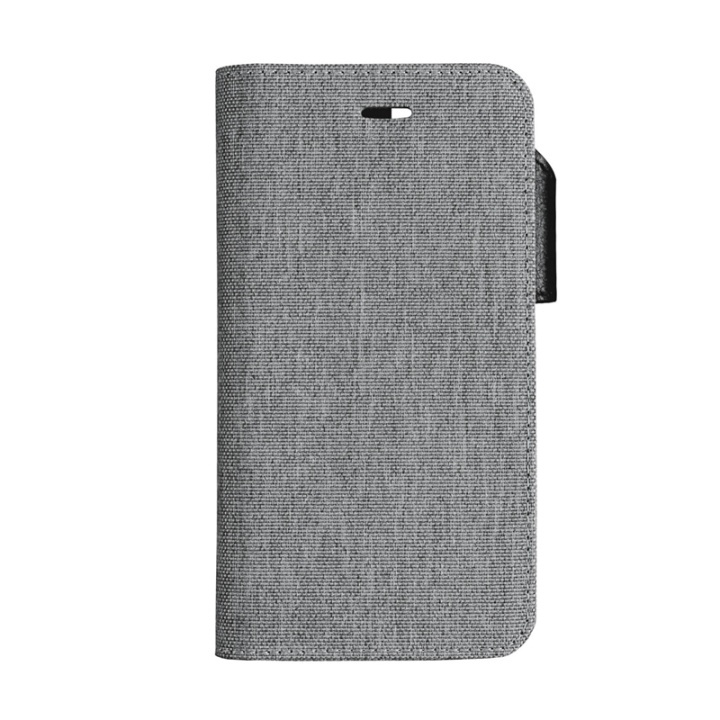 ONSALA COLLECTION Wallet Textile Grey iPhone X/XS in de groep SMARTPHONE & TABLETS / Mobielbescherming / Apple / iPhone X/XS / Wallet Case bij TP E-commerce Nordic AB (38-64346)