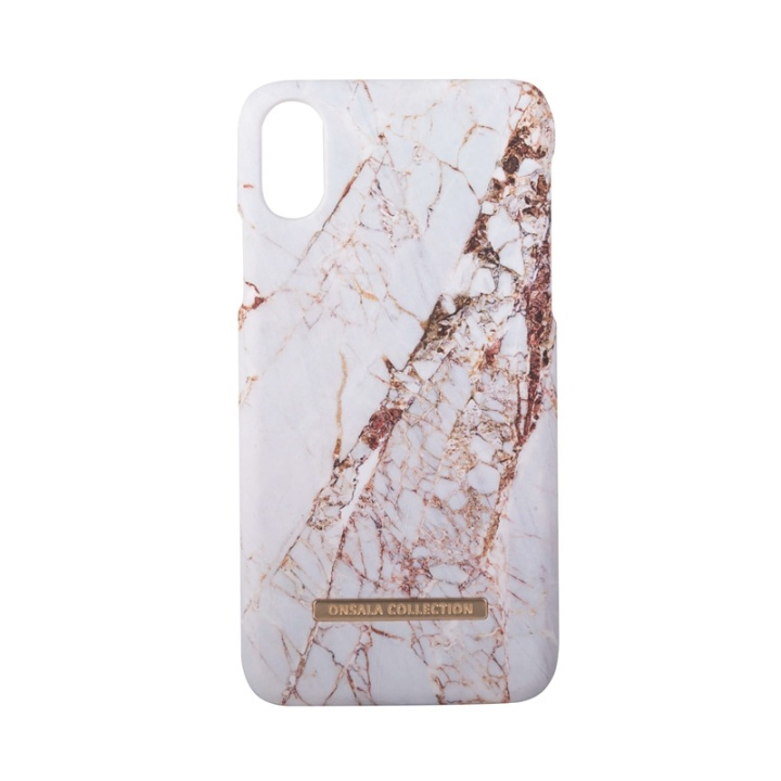 ONSALA COLLECTION Mobile Cover Soft White Rhino Marble iPhone X/XS in de groep SMARTPHONE & TABLETS / Mobielbescherming / Apple / iPhone X/XS / Hoesjes bij TP E-commerce Nordic AB (38-64373)
