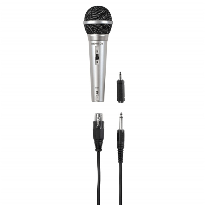 THOMSON Mikrofon M151 Dynamisk Silver, XLR Kontakt in de groep HOME ELECTRONICS / Audio & Beeld / Luidsprekers & accessoires / Accessoires bij TP E-commerce Nordic AB (38-64816)