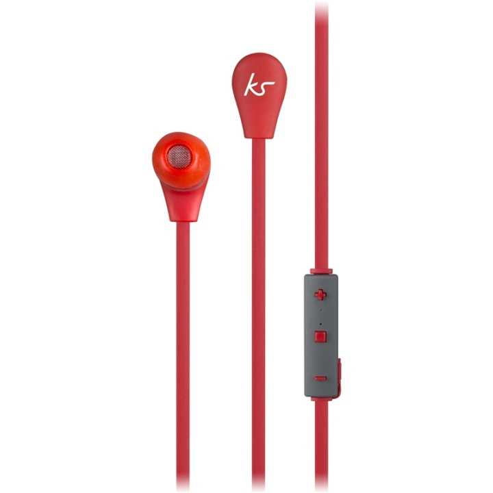 KITSOUND Headphone Bounce Red In-Ear Wireless Mic in de groep HOME ELECTRONICS / Audio & Beeld / Koptelefoon & Accessoires / Koptelefoon bij TP E-commerce Nordic AB (38-65007)