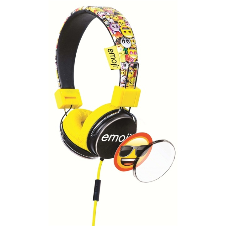 EMOJI Headphone Flip \'N Switch yellow On Ear Universal 85dB in de groep HOME ELECTRONICS / Audio & Beeld / Koptelefoon & Accessoires / Koptelefoon bij TP E-commerce Nordic AB (38-65882)