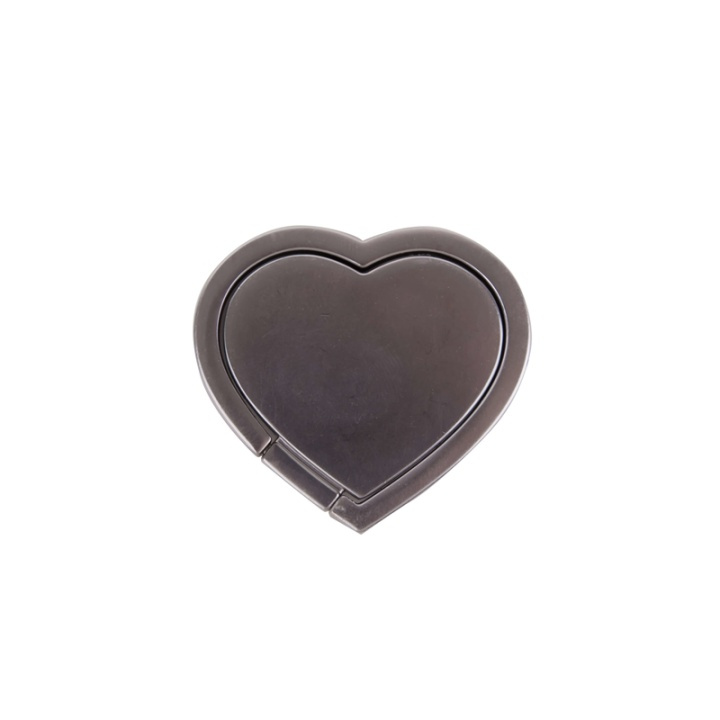 GEAR Finger Ring Heart Silver Rotating Fingerholder with Standfunktion in de groep SMARTPHONE & TABLETS / Overige accessoires / Docks, statieven en houders bij TP E-commerce Nordic AB (38-65915)