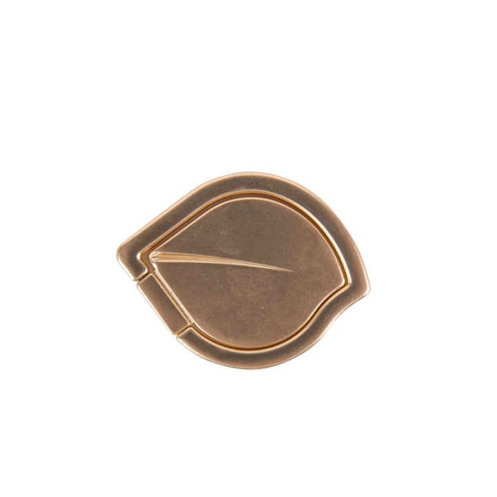 GEAR Finger Ring Leaf Gold Rotating Fingerholder with Standfunktion in de groep SMARTPHONE & TABLETS / Overige accessoires / Docks, statieven en houders bij TP E-commerce Nordic AB (38-65917)