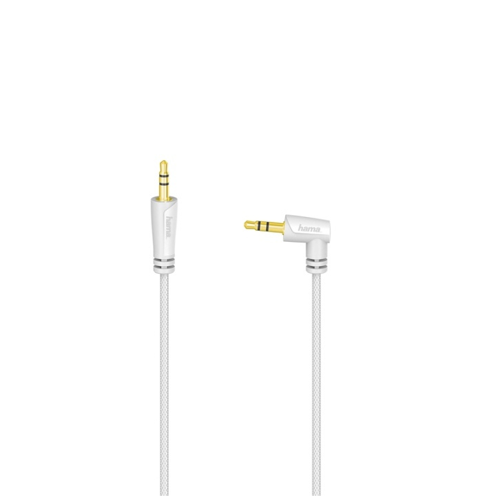 HAMA Audio 3.5mm Angled White 2m in de groep HOME ELECTRONICS / Kabels & Adapters / Audio Analoog / 3.5 mm bij TP E-commerce Nordic AB (38-65946)