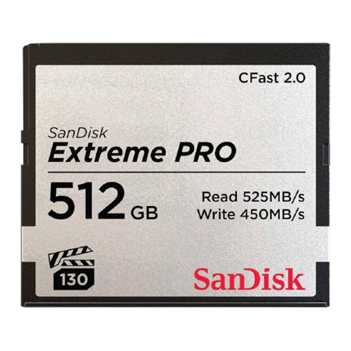 SANDISK Cfast 2.0 Extreme Pro 512GB 525MB/s VPG130 in de groep HOME ELECTRONICS / Opslagmedia / Geheugenkaarten / Compact Flash bij TP E-commerce Nordic AB (38-66077)