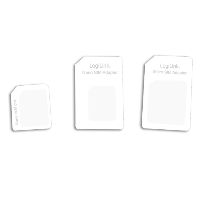 LogiLink SIM-kortsadaptrar 3-pack in de groep SMARTPHONE & TABLETS / Overige accessoires / Overige bij TP E-commerce Nordic AB (38-66586)