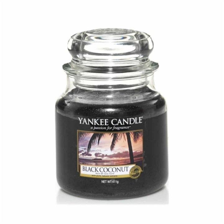 Yankee Candle Classic Medium Jar Black Coconut Candle 411g in de groep BEAUTY & HEALTH / Geuren & Parfum / Overige geuren / Geurkaarsen bij TP E-commerce Nordic AB (38-67660)