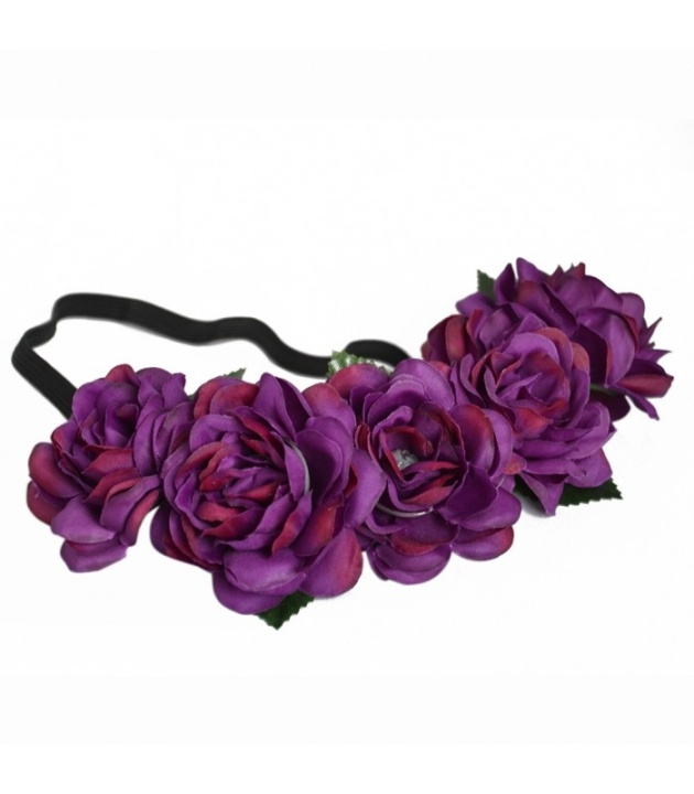 Hårband Blomkrans - Purple in de groep BEAUTY & HEALTH / Haar & Styling / Haaraccessoires bij TP E-commerce Nordic AB (38-68038)