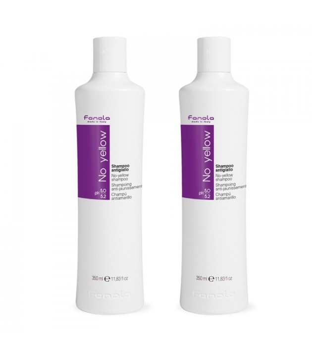 2-pack Fanola No Yellow Schampoo 350ml in de groep BEAUTY & HEALTH / Haar & Styling / Haarverzorging / Haarverf / Zilvershampoo bij TP E-commerce Nordic AB (38-68160)