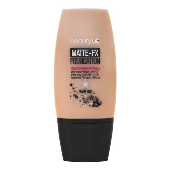 Beauty UK Matte FX Foundation - No.3 Warm Sand in de groep BEAUTY & HEALTH / Makeup / Make-up gezicht / Foundation bij TP E-commerce Nordic AB (38-68923)