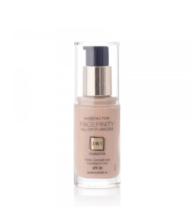 Max Factor Facefinity 3 In 1 Foundation 45 Warm Almond in de groep BEAUTY & HEALTH / Makeup / Make-up gezicht / Foundation bij TP E-commerce Nordic AB (38-68984)