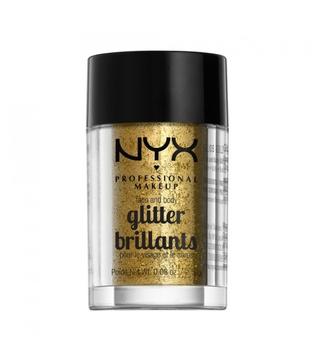 NYX PROF. MAKEUP Face & Body Glitter - 05 Gold 2,5g in de groep BEAUTY & HEALTH / Makeup / Make-up gezicht / Glitter bij TP E-commerce Nordic AB (38-69147)