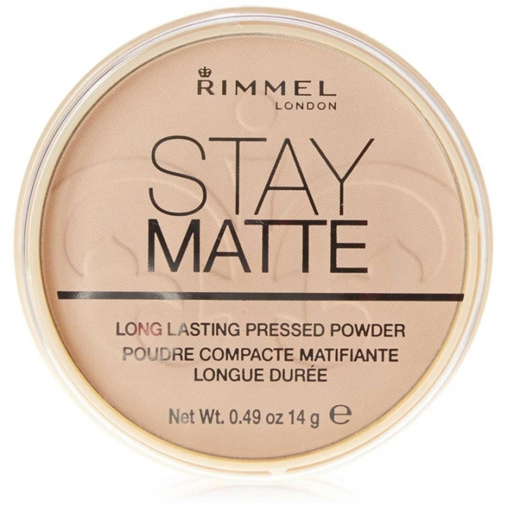 Rimmel Stay Matte Pressed Powder 001 Transparent 14g in de groep BEAUTY & HEALTH / Makeup / Make-up gezicht / Poeder bij TP E-commerce Nordic AB (38-69221)