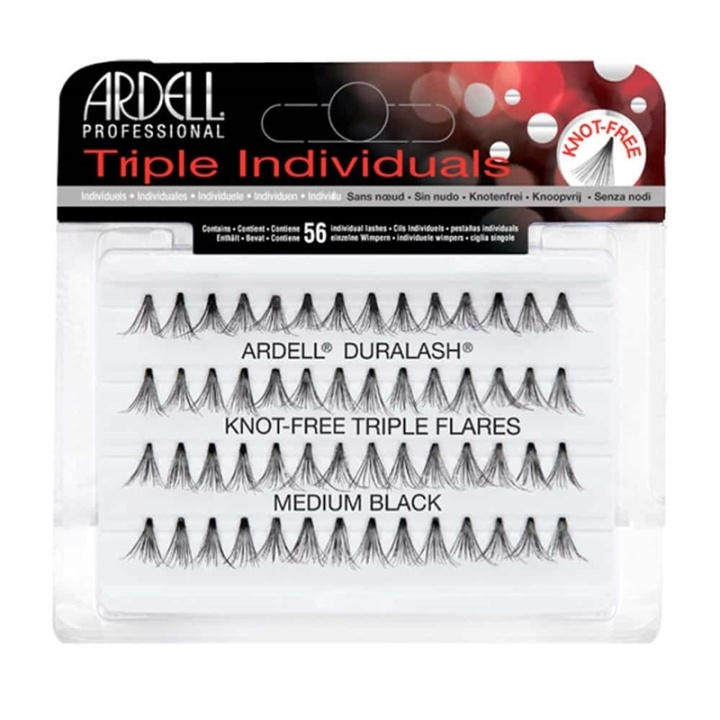 Ardell Triple Individuals Duralash Knot Free Flares Medium Black in de groep BEAUTY & HEALTH / Makeup / Ogen & Wenkbrauwen / Nepwimpers bij TP E-commerce Nordic AB (38-69728)