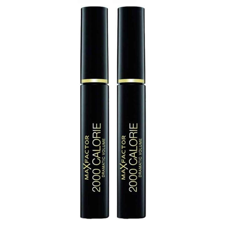 2-pack Max Factor 2000 Calorie Mascara Black 9ml in de groep BEAUTY & HEALTH / Makeup / Ogen & Wenkbrauwen / Mascara bij TP E-commerce Nordic AB (38-69771)