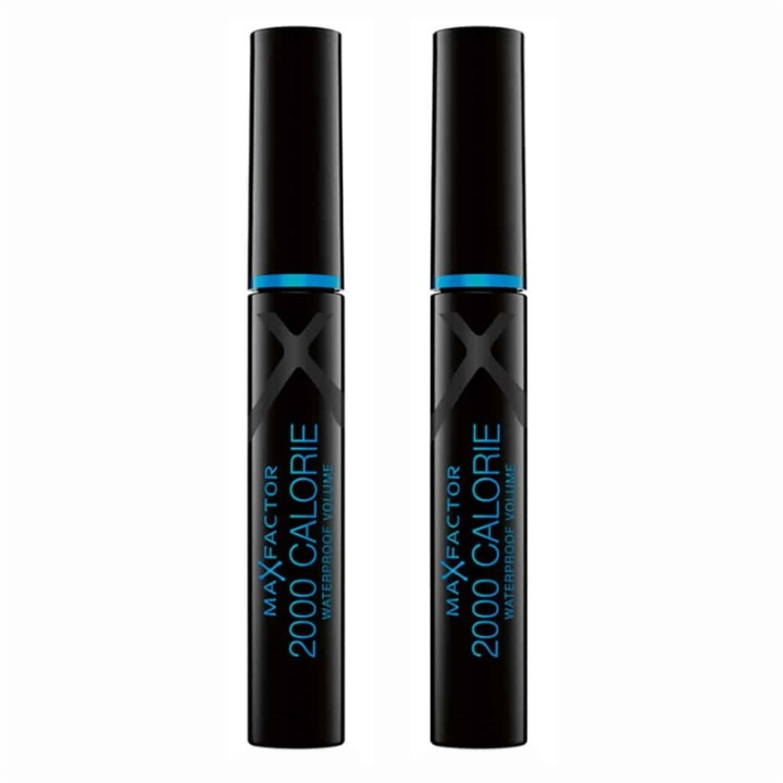 2-pack Max Factor 2000 Calorie Mascara Waterproof Black 9ml in de groep BEAUTY & HEALTH / Makeup / Ogen & Wenkbrauwen / Mascara bij TP E-commerce Nordic AB (38-69772)