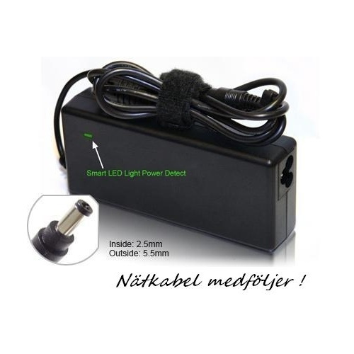 AC-adapter voor HP, 19V 4,74A 90W (5,5x2,5mm) in de groep COMPUTERS & RANDAPPARATUUR / Laptops & accessoires / Computeroplader / Laptop oplader / HP/Compaq bij TP E-commerce Nordic AB (38-7004)