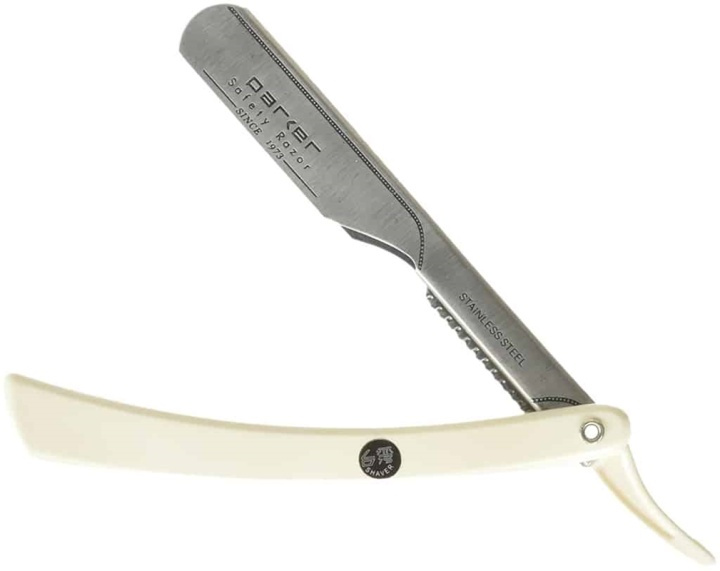 Parker 34R Shave Knife Barber White in de groep BEAUTY & HEALTH / Haar & Styling / Scheren & Trimmen / Scheermessen & Accessoires bij TP E-commerce Nordic AB (38-70076)