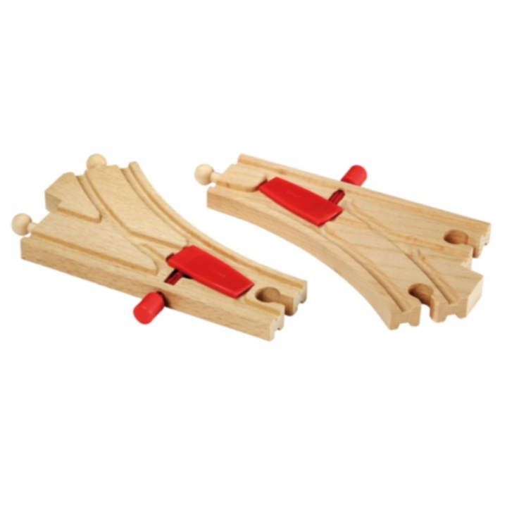 Brio 33344 Mekanisk Växel/2 St in de groep SPEELGOED, KINDER- & BABYPRODUCTEN / Speelgoed / Bouwspeelgoed / Brio treinrails bij TP E-commerce Nordic AB (38-70264)