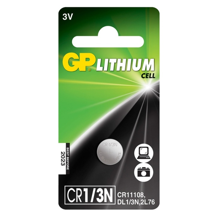 GP CR1/3N 3V Lithium 1-pack in de groep HOME ELECTRONICS / Batterijen & Opladers / Batterijen / Knoopcel bij TP E-commerce Nordic AB (38-71306)