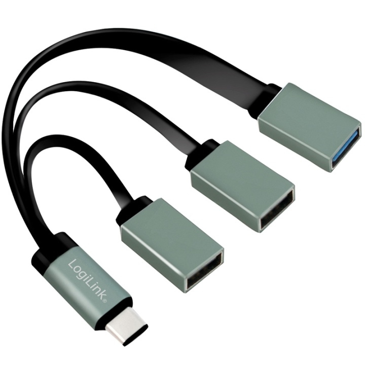 LogiLink USB-C Hub 3-port in de groep COMPUTERS & RANDAPPARATUUR / Computeraccessoires / USB-hubs bij TP E-commerce Nordic AB (38-71344)