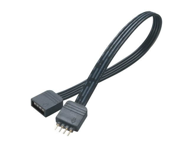 Akasa Verlengkabel voor LED-lichtlussen, 50cm, 4pin male naar female, zwart in de groep HOME ELECTRONICS / Verlichting / Accessoires bij TP E-commerce Nordic AB (38-71515)