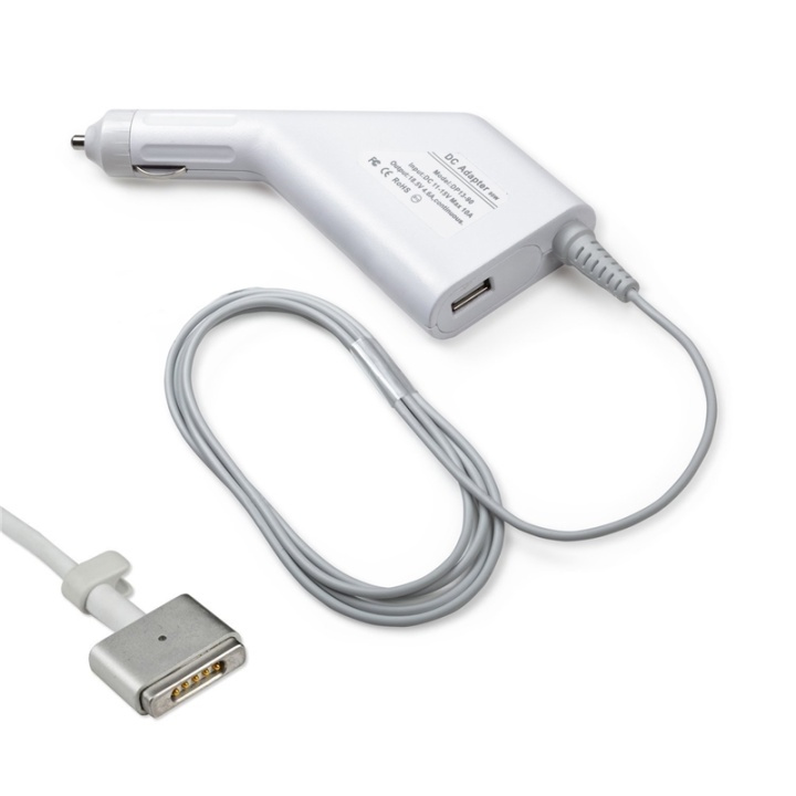 Billaddare till Apple Macbook, 20V 4.25A, Magsafe 2 (85W) in de groep COMPUTERS & RANDAPPARATUUR / Laptops & accessoires / Computeroplader / Autolader bij TP E-commerce Nordic AB (38-7168)