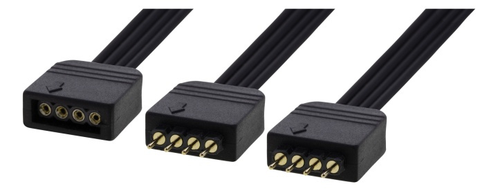 DELTACO GAMING 2-way LED Strip splitter cable, passive, 4-pin, 0.15m, in de groep COMPUTERS & RANDAPPARATUUR / GAMING / Gaming accessoires bij TP E-commerce Nordic AB (38-71752)