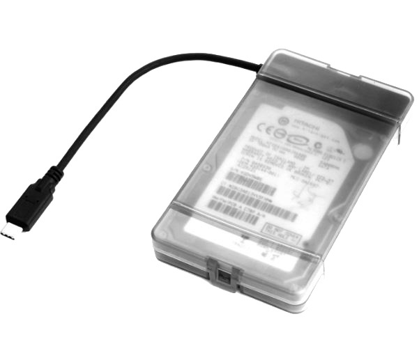 deltacoimp USB-C 3.1 Gen2 HDD Adapter, up to 12.5mm, 10Gbps, black in de groep COMPUTERS & RANDAPPARATUUR / Computeronderdelen / Harde schijven / Chassisventilatoren bij TP E-commerce Nordic AB (38-71791)