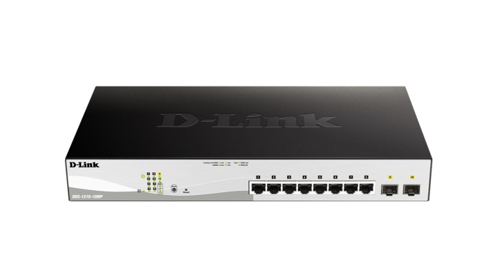 D-Link 10-Port Managed switch, 2x SFP, 130W PoE+, Gigabit, white in de groep COMPUTERS & RANDAPPARATUUR / Netwerk / Schakelaars / 10/100/1000Mbps bij TP E-commerce Nordic AB (38-71845)